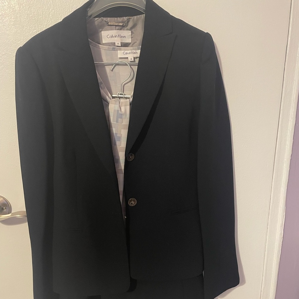 3-pc navy Calvin Klein suit